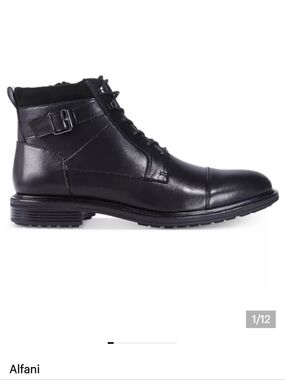 Alfani Men's Utility Boot black vegan leather size 11M  New